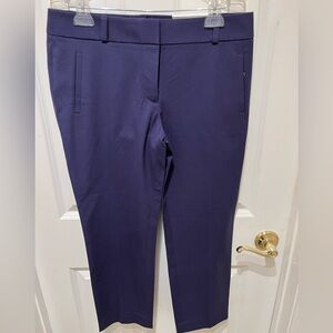 NWT LOFT Marisa Cropped Deep Purple Pants size 6